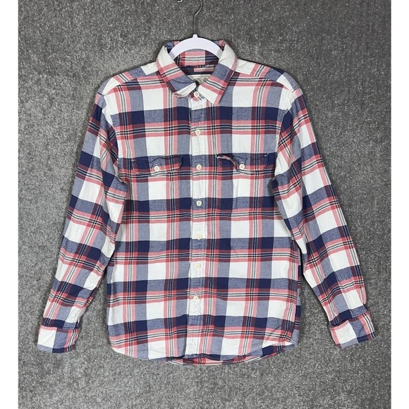 American Eagle Outfitters Other - American Eagle Plaid Flannel Shirt Men Size Small Blue Red Long Sleeve Button Up